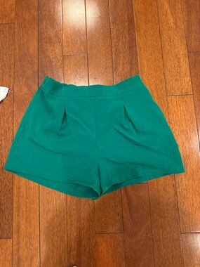 Sincerely Jules Emerald Green High-Waist Tailored Shorts